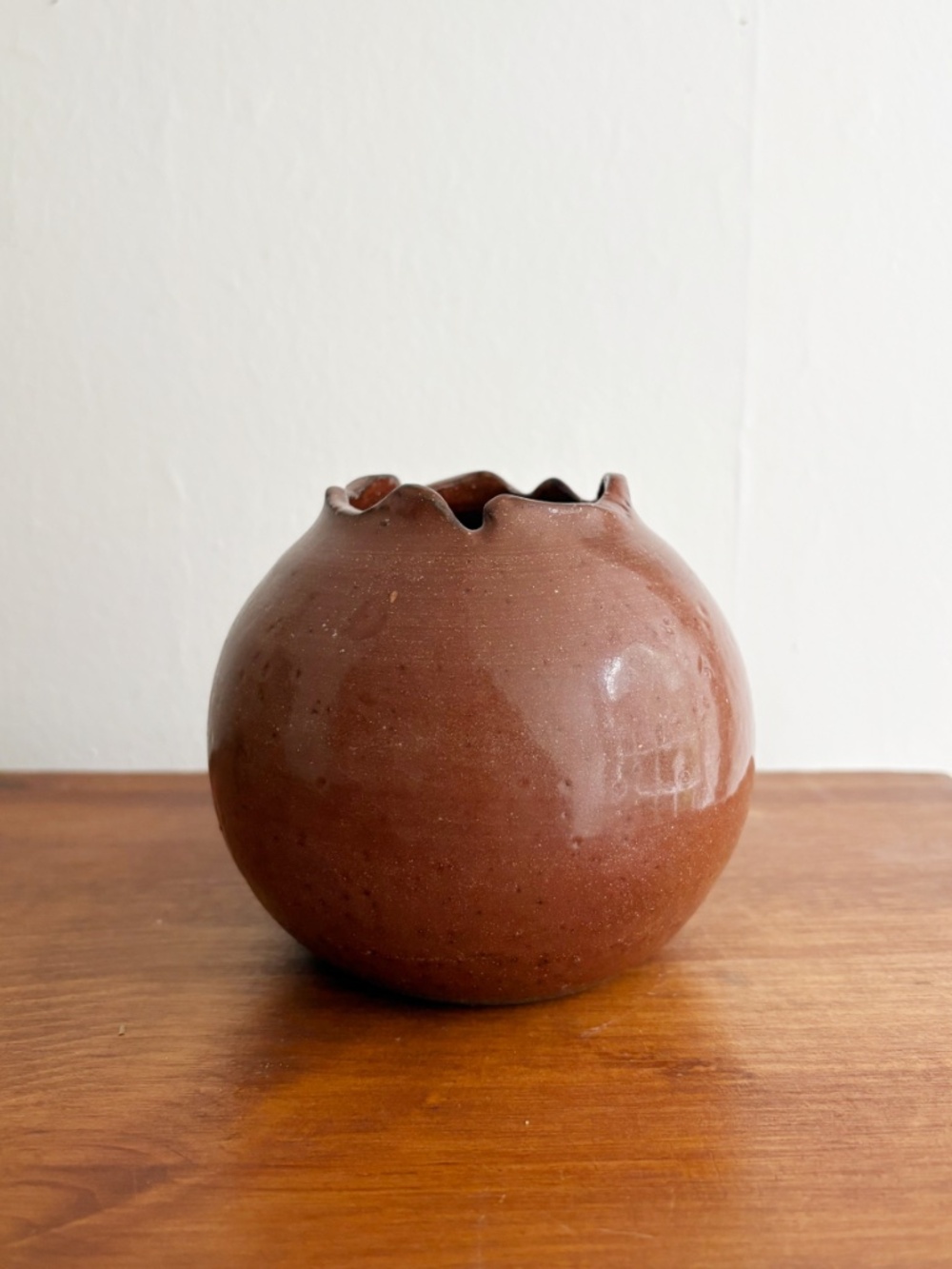 Handmade Petite Stoneware Round Vase